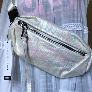 NWT Aimee Kestenberg Iridescent Snake Milan Belt Bag